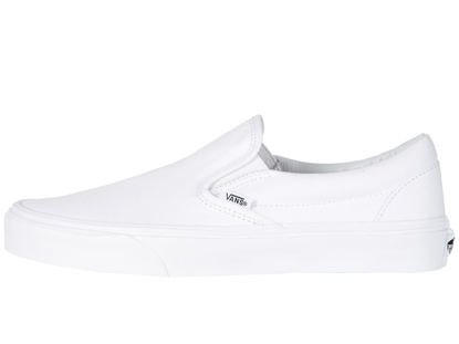 Picture of Vans Classic Slip-On White/True White Size 10 Women/ 8.5 Men - Size: 10 Women/8.5 Men