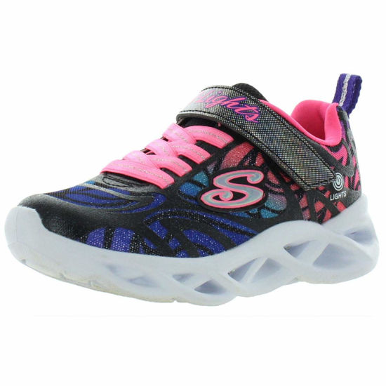 Picture of Skechers Kids Girls Sport Footwear, S, Lighted Sneaker, Black/Multi,12 M US - Size: 12 Little Kid