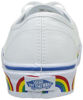 Picture of Vans Women's UA Authentic Low-Top Sneakers, White (Rainbow Tape True White/Blue), 3 UK 35 EU - Size: 6 us