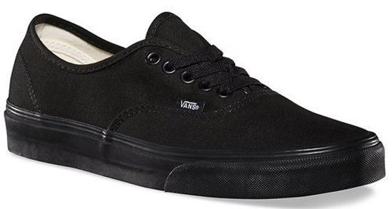 Picture of Vans Unisex Authentic Black/Black Canvas VN000EE3BKA Mens 8, Womens 9.5 - Size: 8 M US