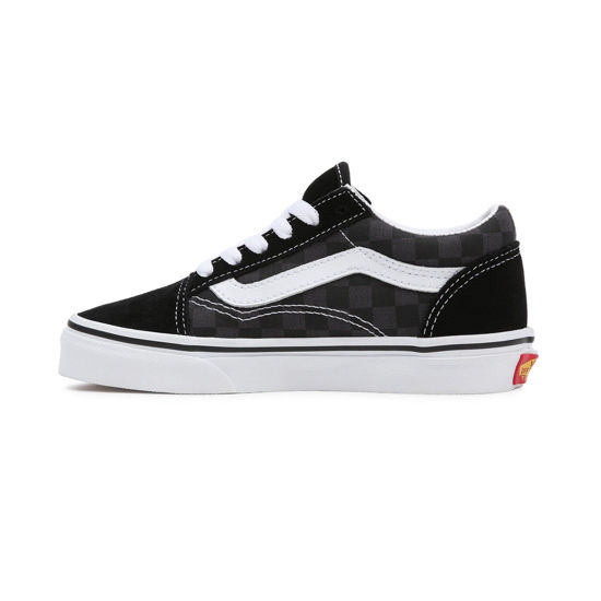 Picture of Vans Kid Old Skool Sneaker, (Flame Logo Repeat) Black/Multi, Size 1 Little Kid - Size: 1 Little Kid