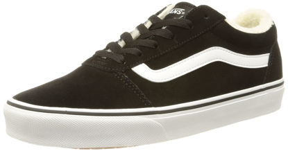 Picture of Vans Women's Ward Trainers Sneaker, Suede Sherpa Black White, 8 - Size: 8