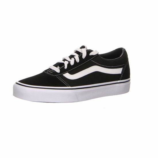 Picture of Vans Women's WM Ward Sneaker, Black Suede Canvas Black White Iju, 8 - Size: 8