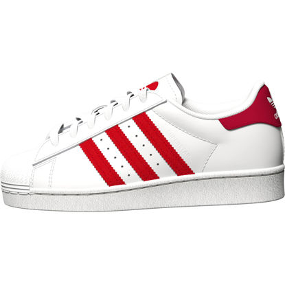 Picture of adidas Originals Superstar Sneaker, White/Vivid Red/White, 1 US Unisex Little Kid - Size: 1 Little Kid