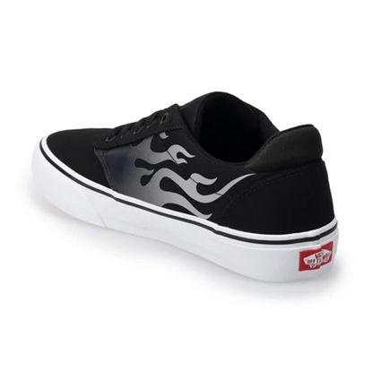 Picture of Vans Men's Sneaker, Faded Flame Black White, 7.5 - Size: 7.5