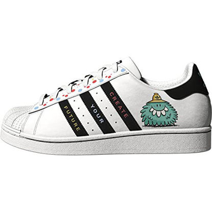 Picture of adidas Originals Kids SuperstarWhite/Black/Rant Aqua 4 Big Kid M - Size: 4 Big Kid