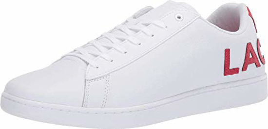 Picture of Lacoste Men's Carnaby Sneaker, White/Red, 13 Medium US - Size: 13