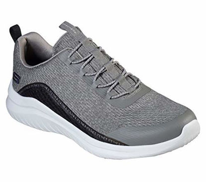 Picture of Skechers - Mens Ultra Flex 2.0 - Degley Shoes, Size: 8 M US, Color: Grey/Black - Size: 8