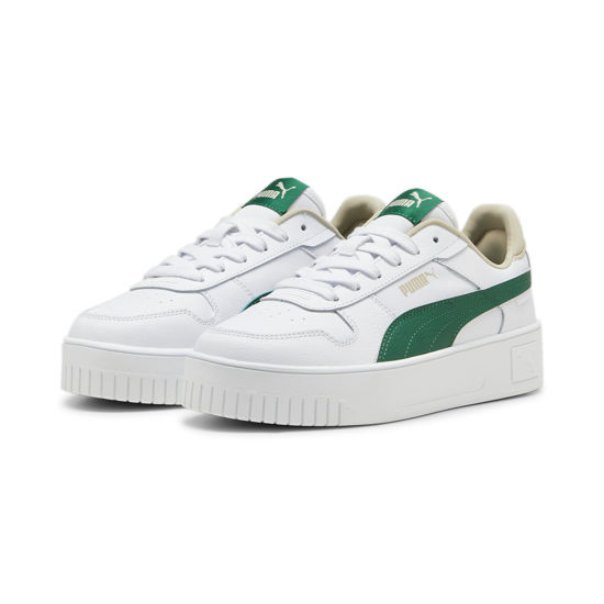 Picture of PUMA Women's Carina Street Basketball, White Vine Putty Green Beige, 6.5 AU - Size: 7.5