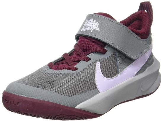 Picture of Nike Team Hustle D 10 GS Basketball Trainers CW6735 Sneakers Shoes (UK 4 US 4.5Y EU 36.5, Smoke Grey Pure Violet 007) - Size: 4.5 Big Kid