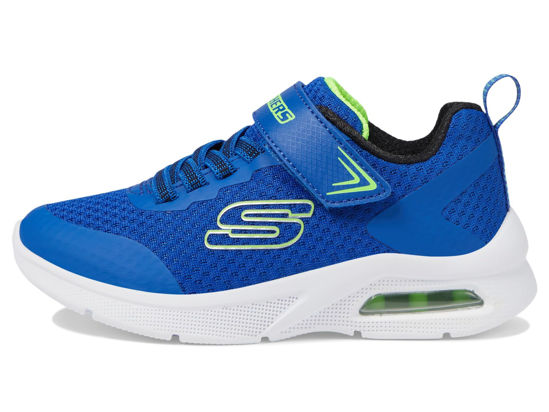 Picture of Skechers Kids Boy's Microspec Max Sneaker, Blue/Lime, 5 Big Kid - Size: 5 Big Kid