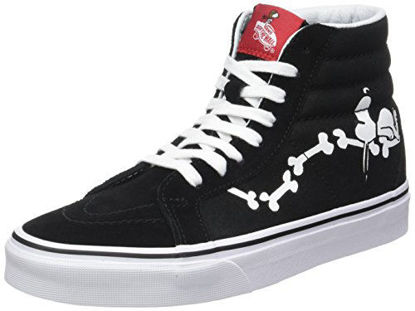 Picture of Vans Unisex Sk8-Hi Reissue (Peanuts) Snoopy Bones/Blk Skate Shoe 6.5 Men US/8 Women US - Size: 8 Women/6.5 Men