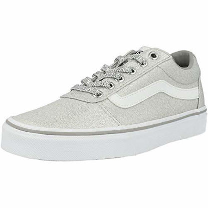 Picture of Vans Women's Ward Canvas Trainers, Grey ((Lurex Glitter) Silver V2a), 4 (36.5 EU) - Size: 4 (36.5 EU)