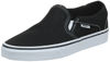 Picture of Vans Women's WM Asher Trainers, Canvas Black White, 5 - Size: 5