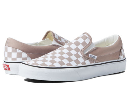 Picture of Vans Men's Classic Slip On, (Checkerboard) Ethereal/True White, Size 6.5 - Size: 6.5