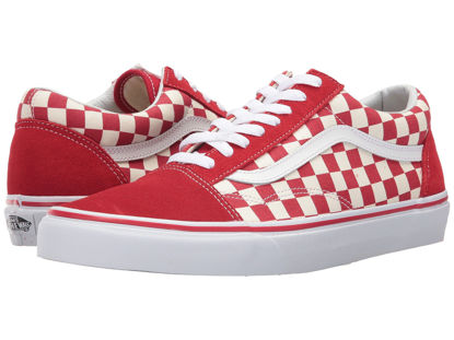 Picture of Vans Old Skool Primary Checker Racing RED/White Size 12.5 M US Women / 11 M US Men - Size: 12.5 Women/11 Men