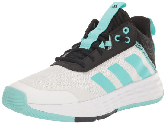 Picture of adidas Men's Own The Game 2.0 Sneaker, White/Flash Aqua/Core Black, 12 - Size: 12