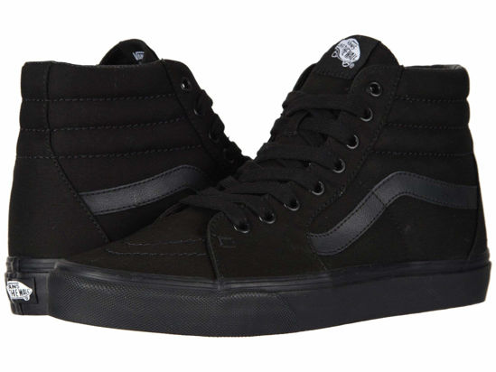 Picture of Vans Classic Ski8-Hi Black Black White Label Size 10.5 Women/ 9 Men - Size: 10.5 Women/9 Men