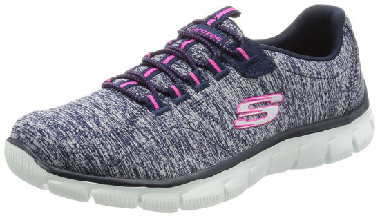 Picture of Skechers Women's Sport Empire - Rock Around Relaxed Fit Fashion Sneaker, Navy Pink, 10 B(M) US - Size: 10