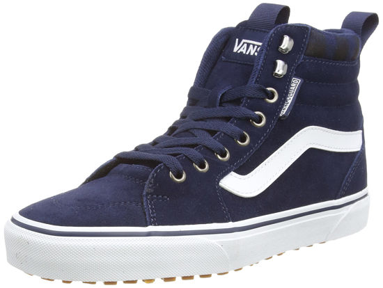 Picture of Vans Men's Hi-Top Trainers Sneaker, Suede Dress Blues Plaid, 12 - Size: 12