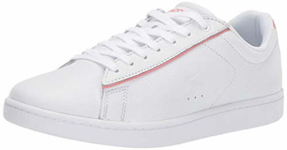 Picture of Lacoste Women's Carnaby Sneaker, White Tonal/Pink, 7.5 Medium US - Size: 7.5