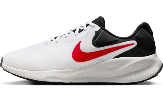 Picture of Nike Revolution 7 Men's Road Running Shoes (FB2207-102, White/FIRE RED-Black-Photon DUST) Size 8 - Size: 8