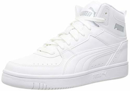 Picture of PUMA Unisex Adults' Rebound Joy Sneaker, Puma White Puma Black High Risk Red, 7.5 US - Size: 7.5 Women/7.5 Men