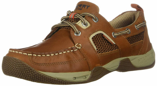 Picture of Sperry Mens Sea Kite Sport Moc Boat Shoe, Sudan Tan, 8 - Size: 8