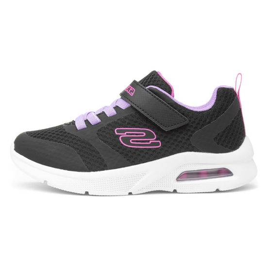 Picture of Skechers Girls Microspec Max Sneaker, Black/Lavender, 3 Little Kid - Size: 3 Little Kid