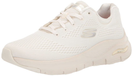 Picture of Skechers Women's Low-Top Trainers Sneaker, Off White Mesh Trim, 10 - Size: 10