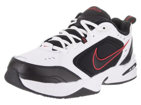 Picture of Nike Air Monarch IV Training Shoe (4E) - White/Black/Varsity Red, Size 9 US - Size: 9