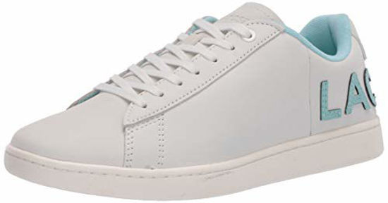 Picture of Lacoste Women's Carnaby Sneaker, White/Green, 7.5 Medium US - Size: 7.5