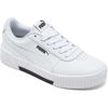 Picture of PUMA girls Carina Sneaker, Puma White-puma White-puma Black, 6 Big Kid US - Size: 6 Big Kid