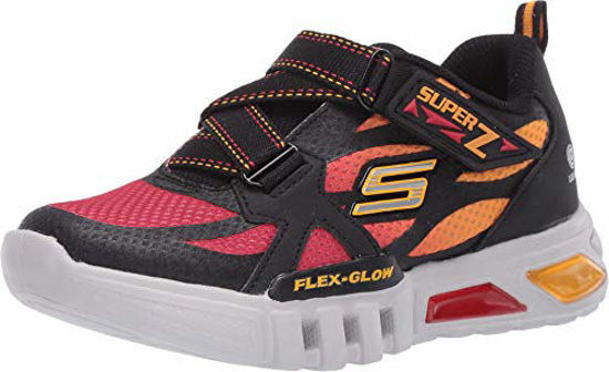 Picture of Skechers Kids Boy's Flex-Glow-Lowex Sneaker, Black/Red, 13.5 Little Kid - Size: 13.5 Little Kid