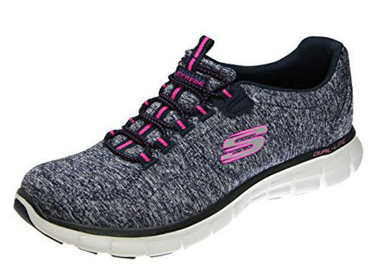 Picture of Skechers Synergy Beyond words Women's Fashion Sneaker, Navy/Hot Pink, 7.5 US - Size: 7.5 M US