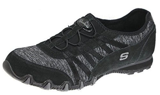 Picture of Skechers Bikers Convincing Women's Fashion Sneakers, Black, 9.5 Wide US - Size: 9.5 W US