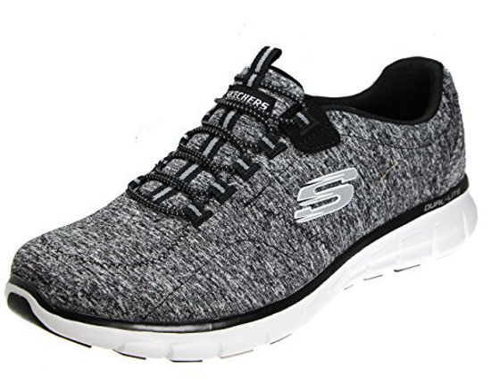 Picture of Skechers Synergy Beyond words Womens Fashion Sneaker, Black/White/Silver, 7.5 US - Size: 7.5 M US