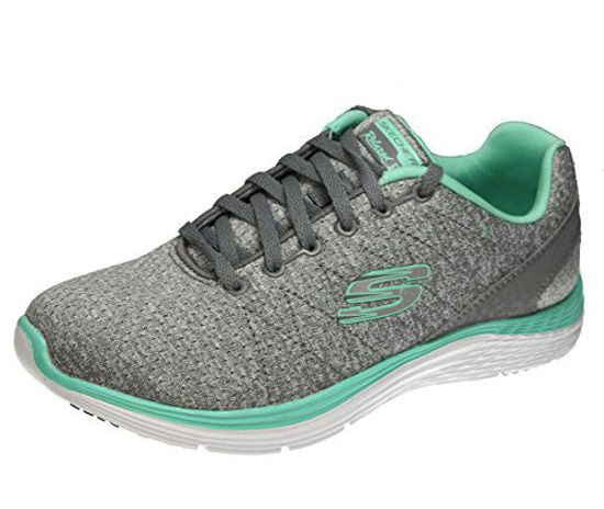 Picture of Skechers Women's Valeris Sunken Splash Fashion Sneaker, Grey/Mint, 10 US - Size: 10 B(M) US