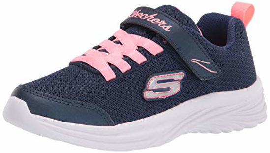 Picture of Skechers Kids Sport, Light Weight, Girls Machine Washable Sneaker, Navy/Coral, 4.5 Little Kid - Size: 4.5 Little Kid