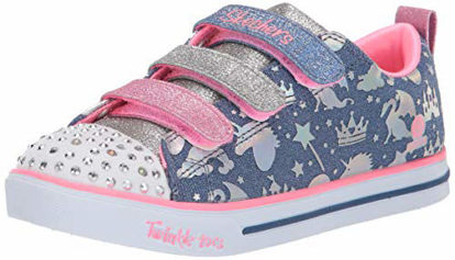 Picture of Skechers Kids Girls' Sparkle LITE-SPARKLELAND Sneaker, Light Blue/Multi, 11.5 Medium US Little Kid - Size: 11.5 Little Kid