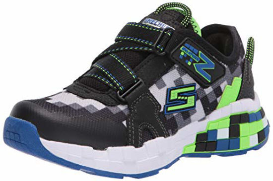 Picture of Skechers Kids Boy's MEGA-Craft-CUBOTRONS Sneaker, Black/Blue/Lime, 4 Medium US Big Kid - Size: 4 Big Kid