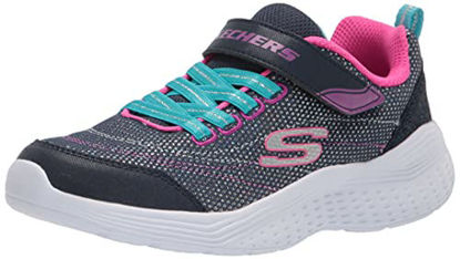 Picture of Skechers Kids Girls 302455L Sneaker, Navy/Multi, 4 Big Kid - Size: 4 Big Kid