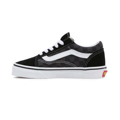 Picture of Vans Kid Old Skool Sneaker, (Flame Logo Repeat) Black/Multi, Size 10.5 Little Kid - Size: 10.5 Little Kid