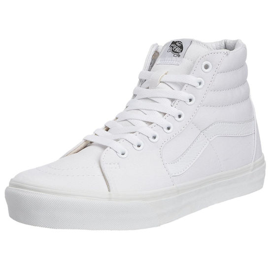 Picture of Vans Adult Unisex Sk8-Hi Shoes, Size 7/8.5, Color (W00) True White - Size: 8.5 Women/7 Men