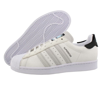 Picture of adidas Superstar Mens Shoes Size 10, Color: White/Grey - Size: 10