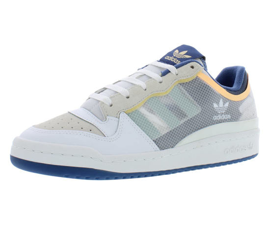 Picture of Adidas Forum Low Tt Mens Shoes Size 3.5, Color: White/Navy - Size: 3.5