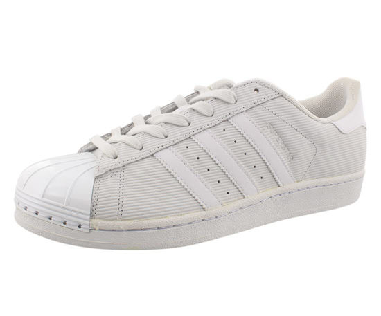 Picture of adidas Mens Superstar Sneakers Shoes Casual - White - Size 10 D - Size: 10