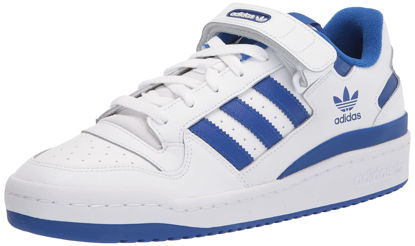 Picture of adidas Men's Forum Low Sneaker, White/White/Team Royal Blue, 14 - Size: 14