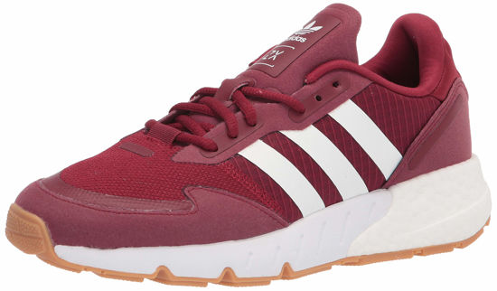 Picture of adidas Originals Men's ZX 1K Boost, Collegiate Burgundy/White/Gum, 7.5 - Size: 7.5