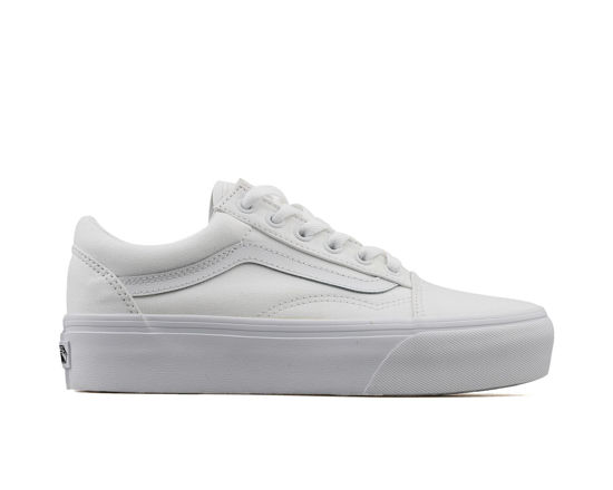 Picture of Vans Womens Old Skool Gym Athletic and Training Shoes White 9 Medium (B,M) - Size: 9 Women/7.5 Men